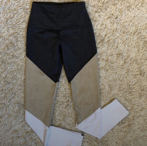 Onzie Flow tri-color block full length leggings - Picture 1 of 7